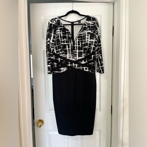 black and white bodycon dress